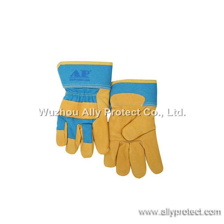 AP-2502 Grain Calfskin Fleece-lined Winter Gloves