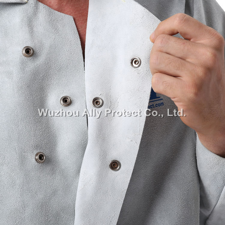 AP-3131WB Gray Leather Welding Jacket